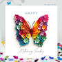 Mothering Sunday Butterfly With Flowery Wings Card, thumbnail 1 of 12
