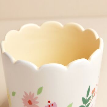 Floral Mother's Day Scalloped Edge Planter, 2 of 4