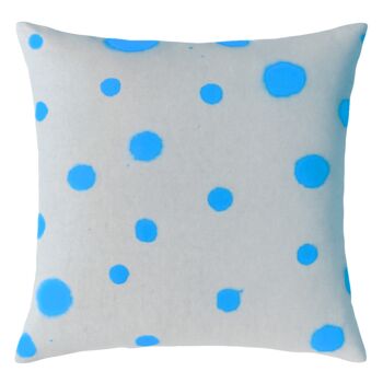 Hand Painted Sustainable Linen Cushion Polka Dot Print, 10 of 12