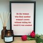 'Be The Woman' Feminist Quote Print, thumbnail 4 of 5