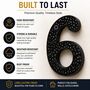 Black Brass Door Number Six Plaque, thumbnail 5 of 8