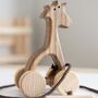 Personalised Wooden Pull Along Bunny, thumbnail 8 of 12
