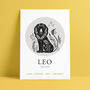 Leo Zodiac Star Sign Art Print, thumbnail 2 of 6