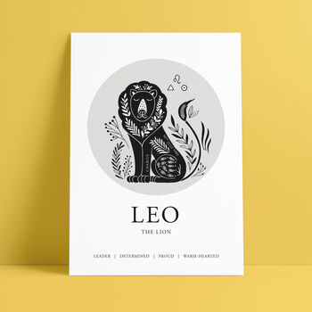 Leo Zodiac Star Sign Art Print, 2 of 6