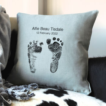 Personalised Footprint Cushion, 3 of 4