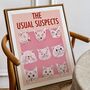 Usual Suspects, Cat Art Print, thumbnail 7 of 9