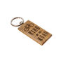 Dapper Chap 'King Of The Road' Rectangular Oak Keyring, thumbnail 3 of 4