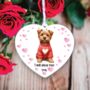 Personalised Norfolk Terrier Dog Love Decoration, thumbnail 1 of 2