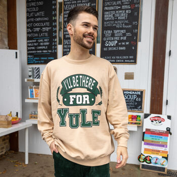 I'll Be There For Yule Men's Christmas Jumper, 4 of 5