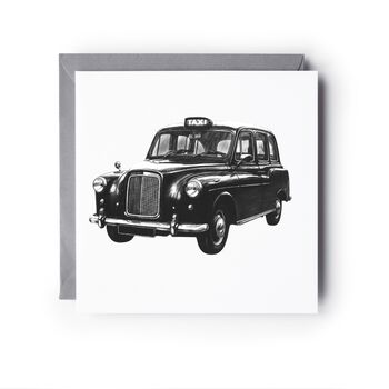 London Taxi Hand Drawn Card, 2 of 5