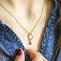 Gold Plated Rhombus Birthstone Charm Necklace, thumbnail 1 of 9