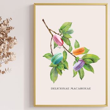 Macaron Wall Art, Botanical Print With A Twist, 10 of 11