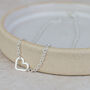 Sterling Silver Open Heart Anklet, thumbnail 1 of 3