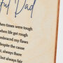 Letterbox Gift For Dads, Hanging Wooden Dad Poem, thumbnail 9 of 9