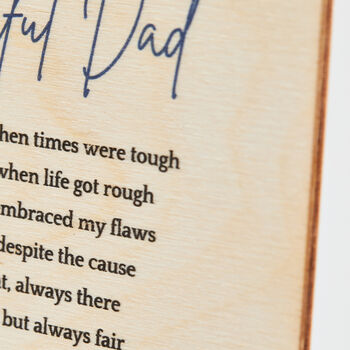 Letterbox Gift For Dads, Hanging Wooden Dad Poem, 9 of 9