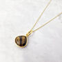 18ct Gold Plated Tigers Eye Protection Crystal Necklace, thumbnail 1 of 7