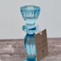 Blue Glass Candlestick, 15.5cm, thumbnail 2 of 3