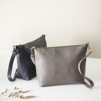 Fair Trade Classic Leather Shoulder Cross Body Handbag, 2 of 11