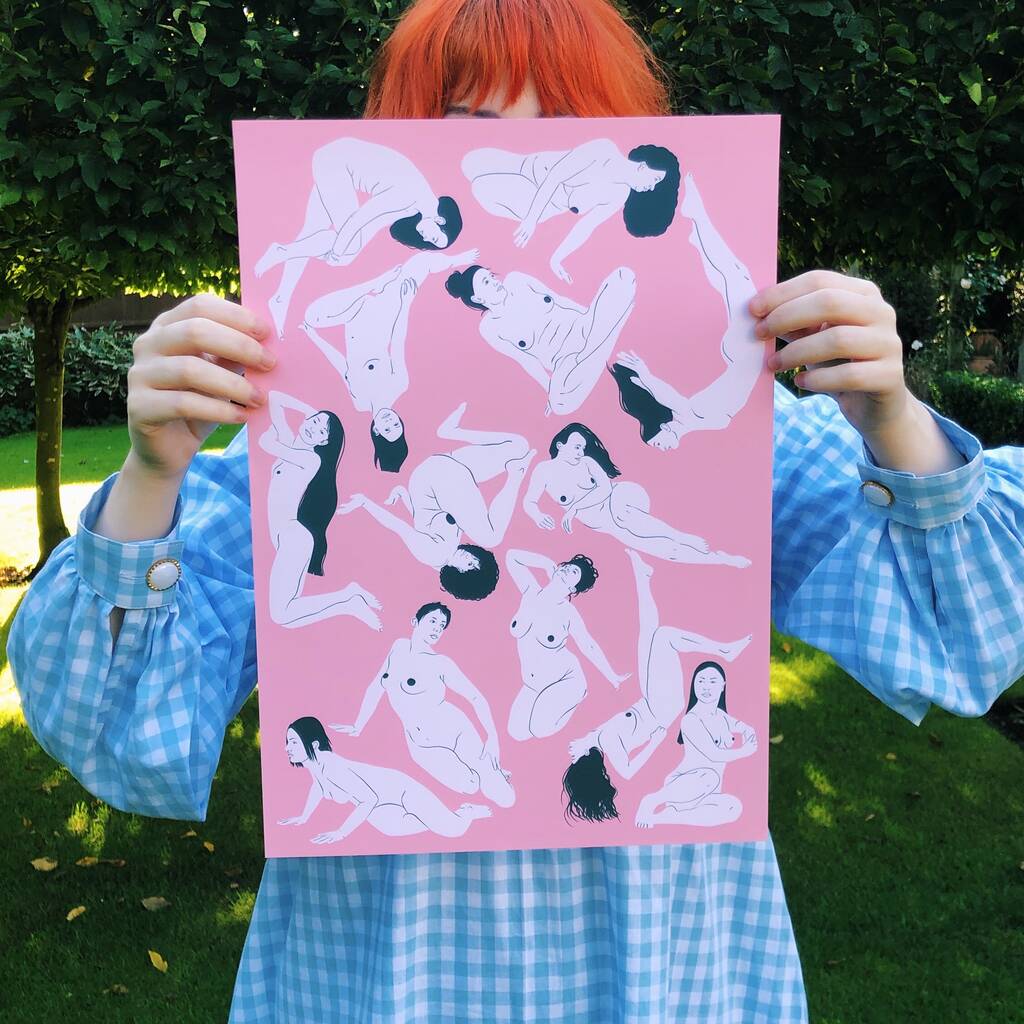 A3 Pink Body Positive Art Poster, 1 of 2