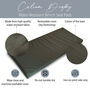 Khaki Green Water Resistant Garden Bench Seat Pad, thumbnail 2 of 3