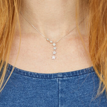 60th Birthday Sterling Silver Star Necklace, 2 of 5