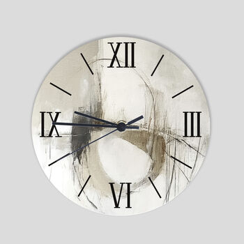 Black And Taupe Sml Clock With Numerical Numbering, Modern Wall Decor For Home Or Gift, 5 of 5