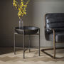 Black Metal Repousse Side Table, thumbnail 1 of 1