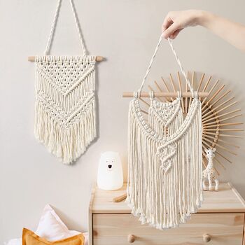 Set Of Macrame Wall Hangings Woven Tapestry, 11 of 12