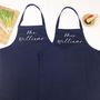 Mr And Mrs Personalised Apron Script Style, thumbnail 1 of 10