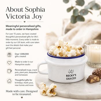 Personalised Enamel Snack Pot, 5 of 12