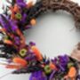 Dried Flower Halloween Pumpkin Wreath, thumbnail 3 of 4