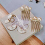 Mother Of Pearl Half Moon Earrings, thumbnail 7 of 7