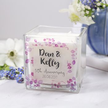 Scented Anniversary Luxury Square Candle, 2 of 10