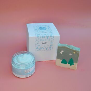 Snowy Day Small Christmas Gift Box | Body Butter And Soap, 4 of 5