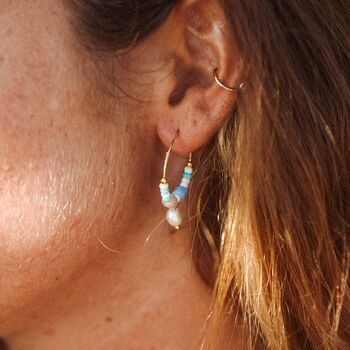 Pecahan Titik Wire Hoop Earrings Giada Collection, 3 of 4