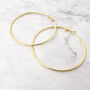 18ct Gold Plated 50mm Everyday Hoop Earrings, thumbnail 1 of 4