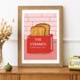 Personalised Kitchen Art Print, A Toast To Us, thumbnail 3 of 8