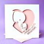 Personalised Elephant New Baby Card, thumbnail 2 of 4