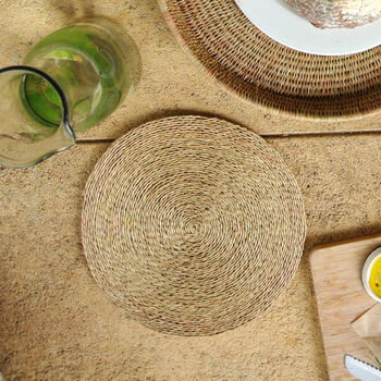 Round Coloured Grass Placemat, 9 of 9