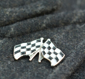 Chequer Flag Lapel Pin Badge, 4 of 4