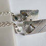 Personalised Silver Heart Cufflinks And Necklace, thumbnail 10 of 12