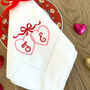 Monogram Heart Linen Napkins, thumbnail 3 of 3