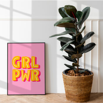 Grl Pwr / Girl Power Illustrated Print, 3 of 3
