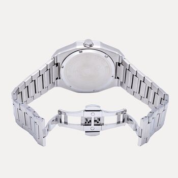 Mens Silver And Black Obsidian Steel Watch, 12 of 12