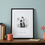 Graduate Line Drawing Portrait Print, thumbnail 2 of 5