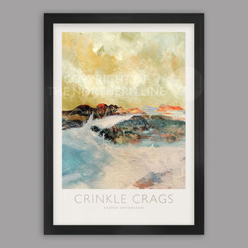 Crinkle Crags Cloud Inversion Lake District Poster Print, 2 of 5