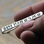 Personalised Silver Wedding Tie Clip, thumbnail 1 of 9