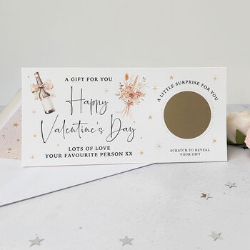 Personalised Happy Valentine’s Day Scratch To Reveal Gift Card, 3 of 7