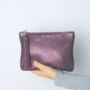 Metallic Leather Clutch Bag, thumbnail 2 of 12