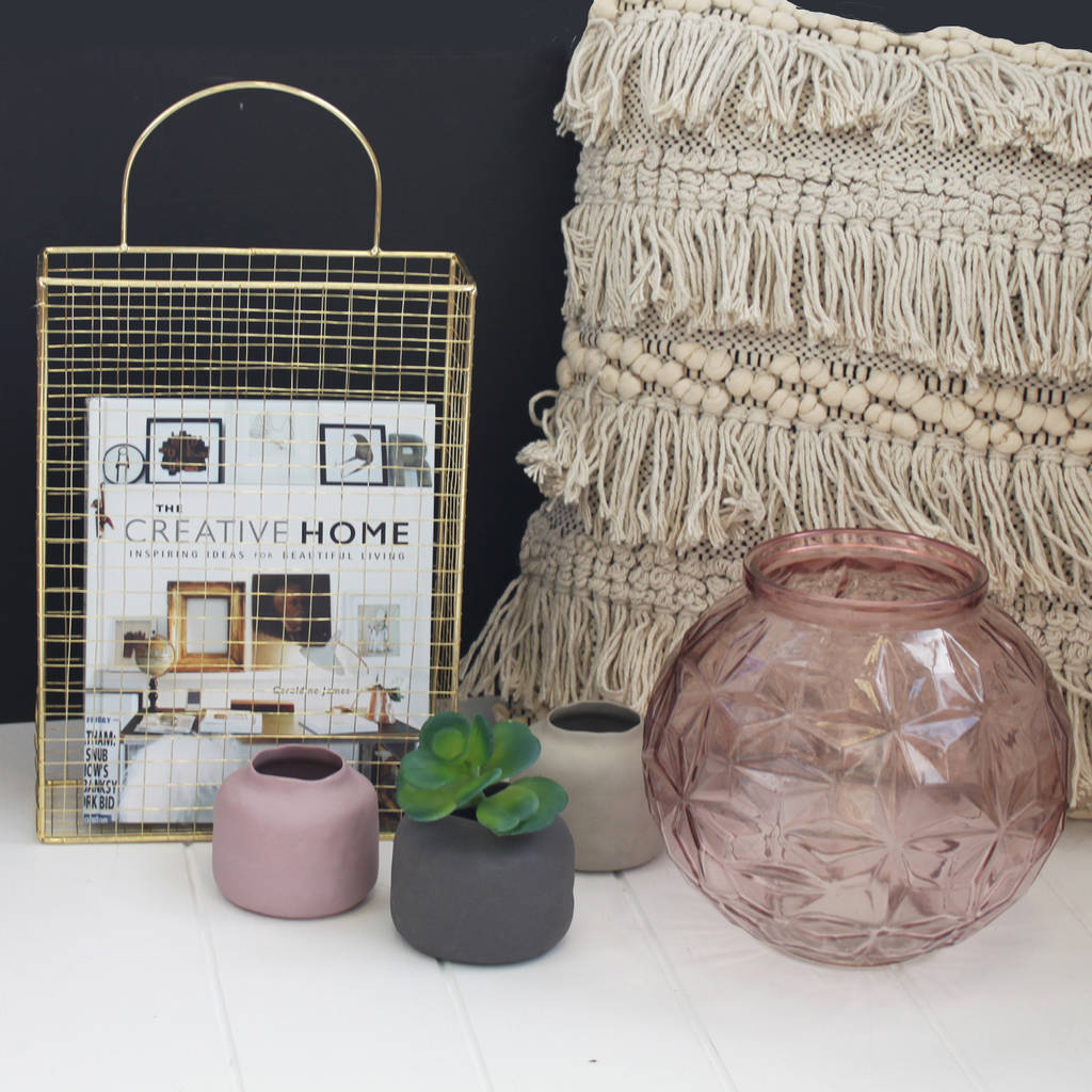 Gold Wire Magazine Holder By Posh Totty Designs Interiors